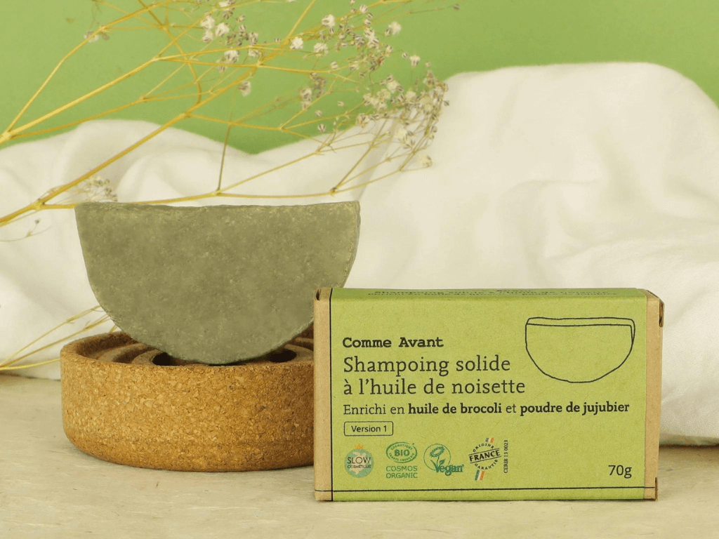Shampooing solide à l'huile de brocoli