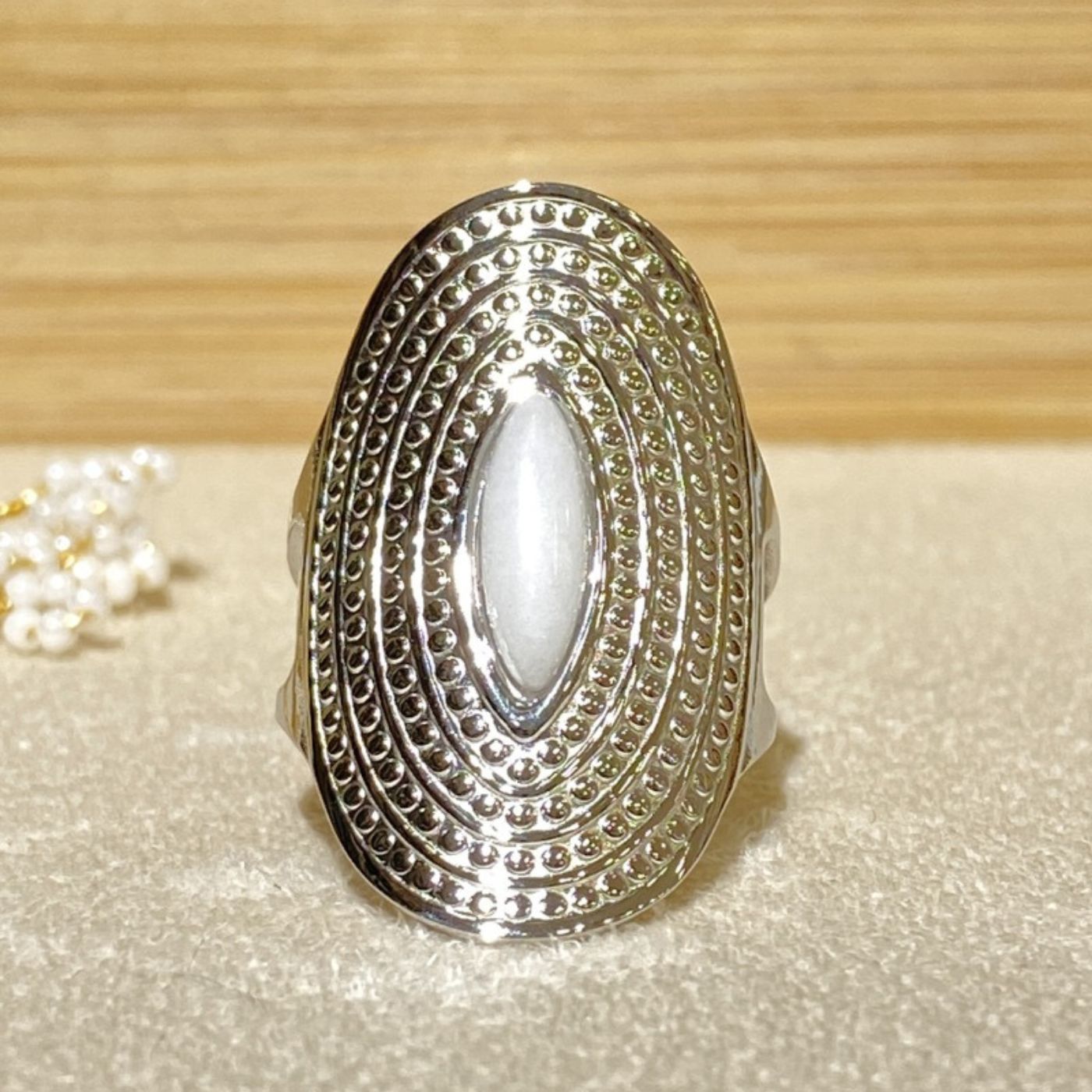 Bague en Acier Inoxydable Couleur Argent - Cap-Nature