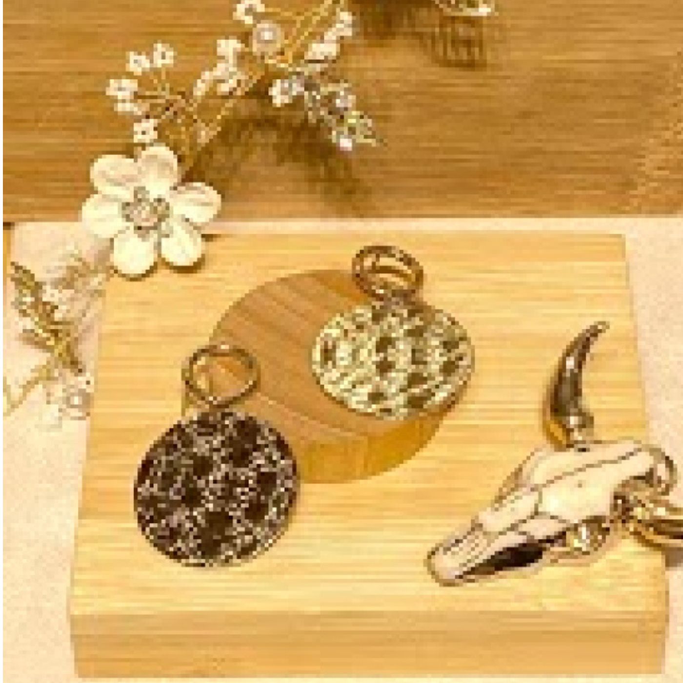 Boucles d'oreilles en acier inoxydable avec motif circulaire texturé - Cap-Nature