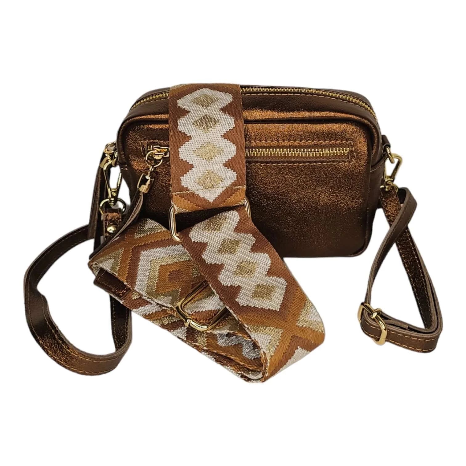 Sac en Bandoulière en Cuir Irisé