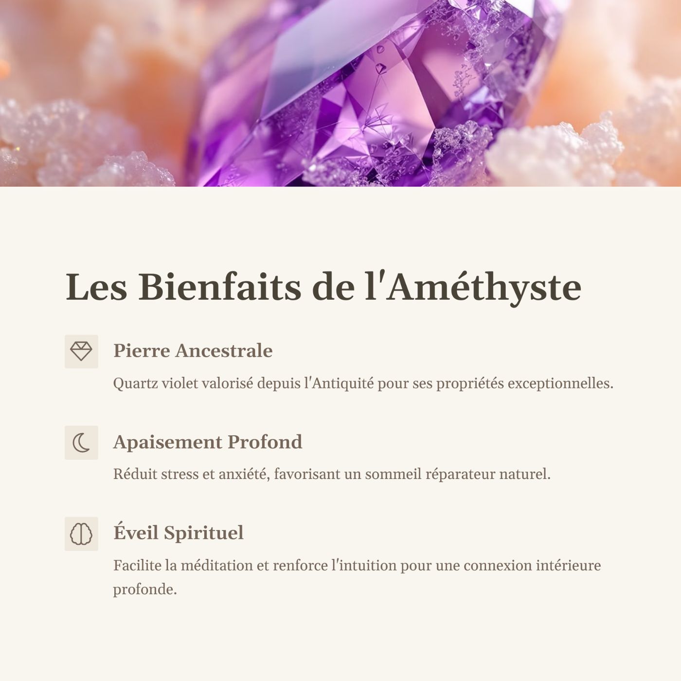 Bougie Améthyste & Parfum Zen - Cap-Nature