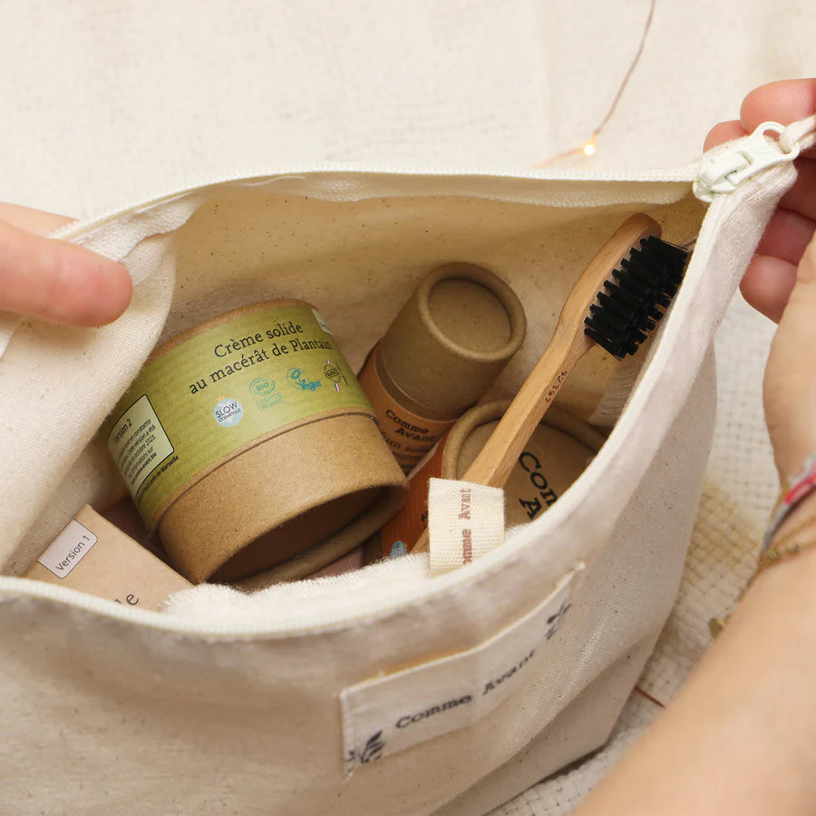 Pochette de Toilette en coton bio - Comme Avant - Cap-Nature