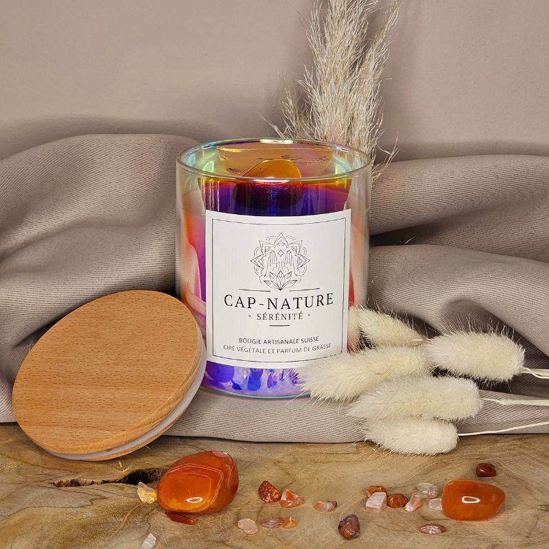 Bougie Cornaline & Fleur de Coton - Cap-Nature