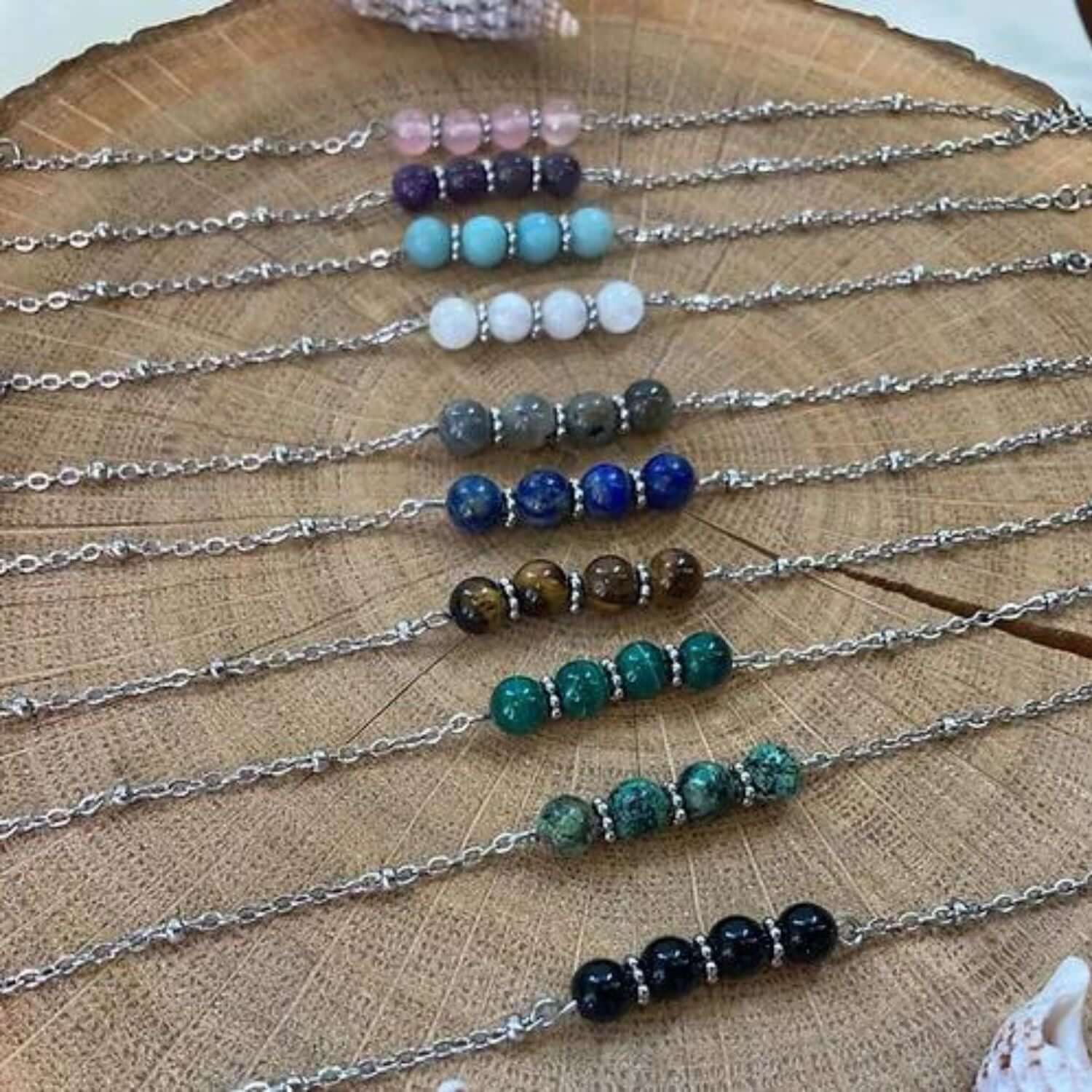 Bracelet avec pierres semi-précieuses - Cap-Nature