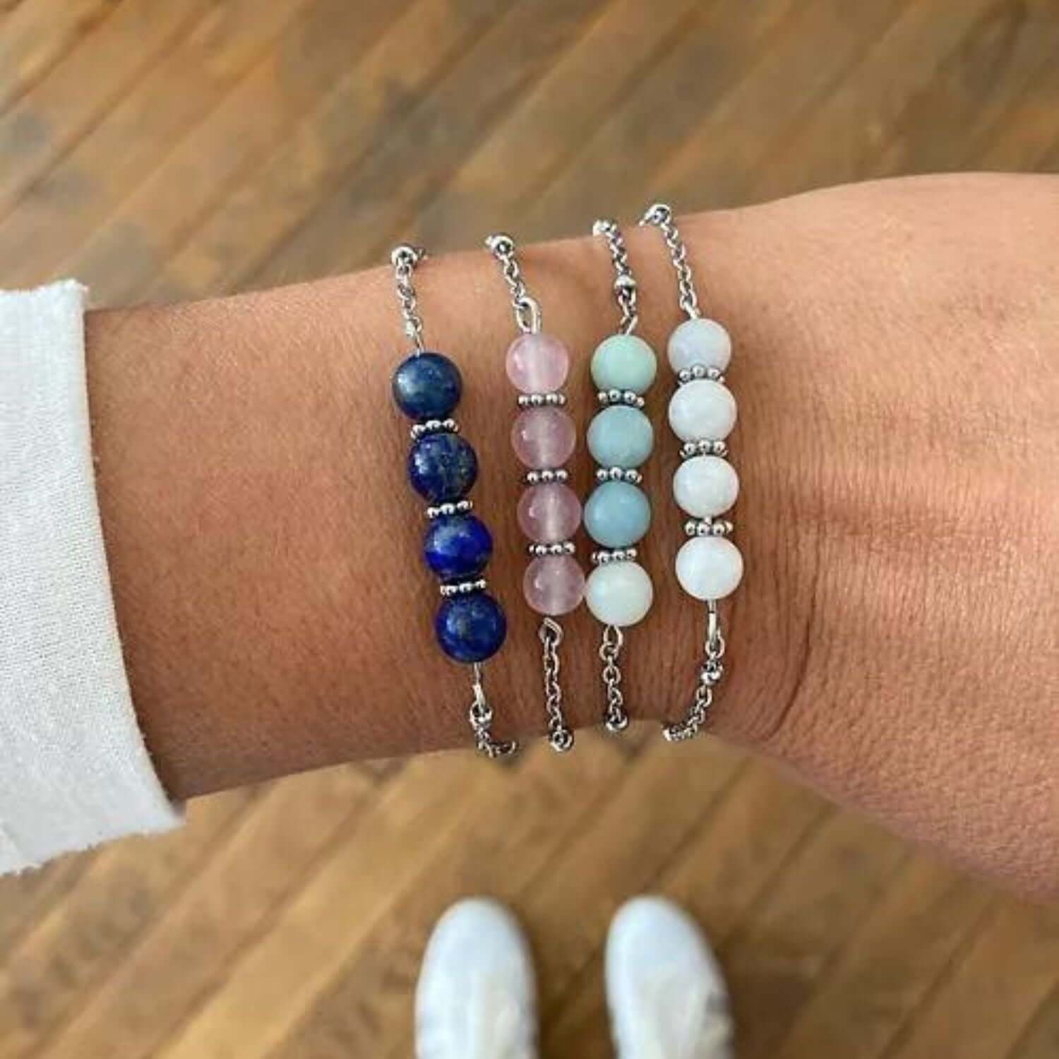 Bracelet avec pierres semi-précieuses - Cap-Nature