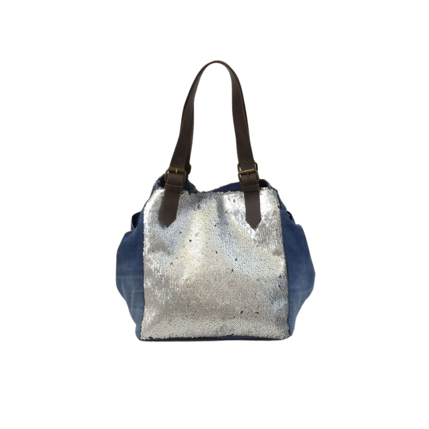 Sac Cabas en Jean Recyclé avec Sequins - Cap-Nature