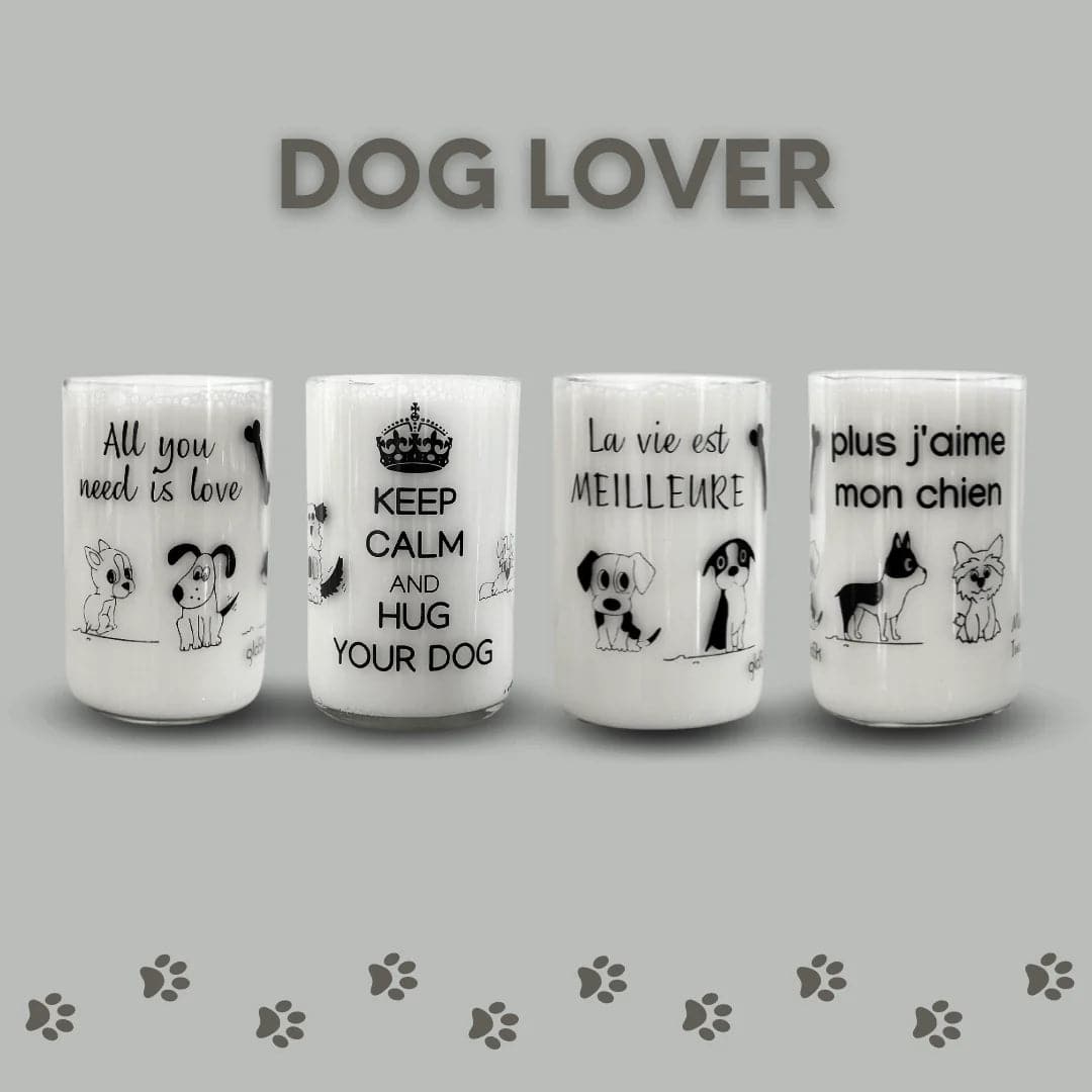 Set de 4 verres - Dog Lover transparent - Cap-Nature