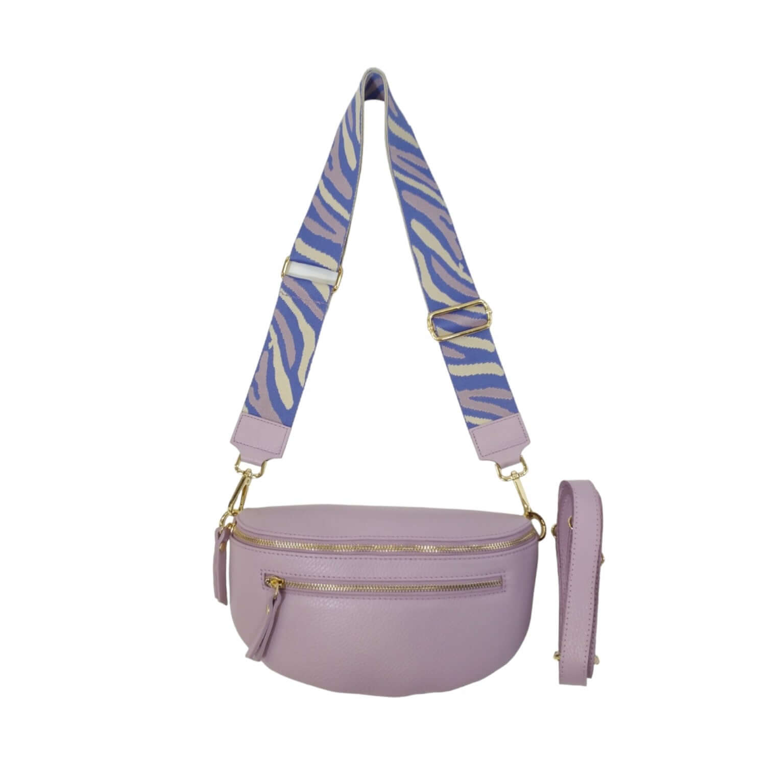 Sac Banane en Cuir Grainé Double Fermeture - Cap-Nature