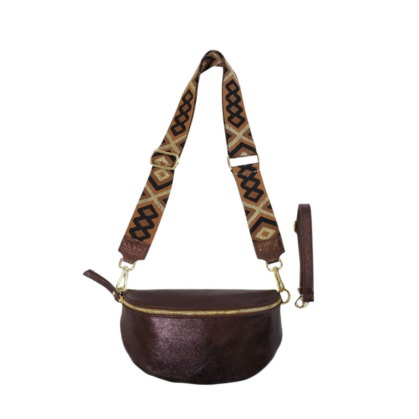 Sac Banane en Cuir Irisé avec Fermeture Métallique - Cap-Nature