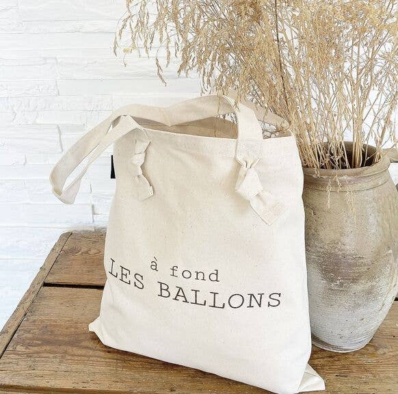 Tote Bag À Noeuds "À Fond Les Ballons" Coloris Écru - Cap-Nature