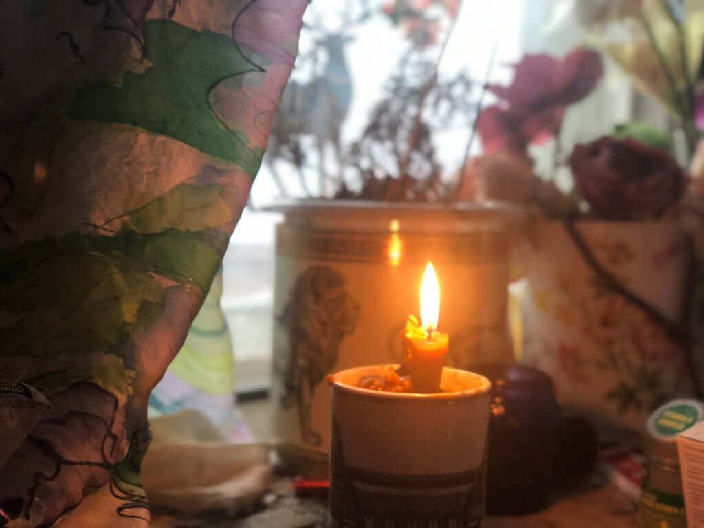 La flamme d'une bougie