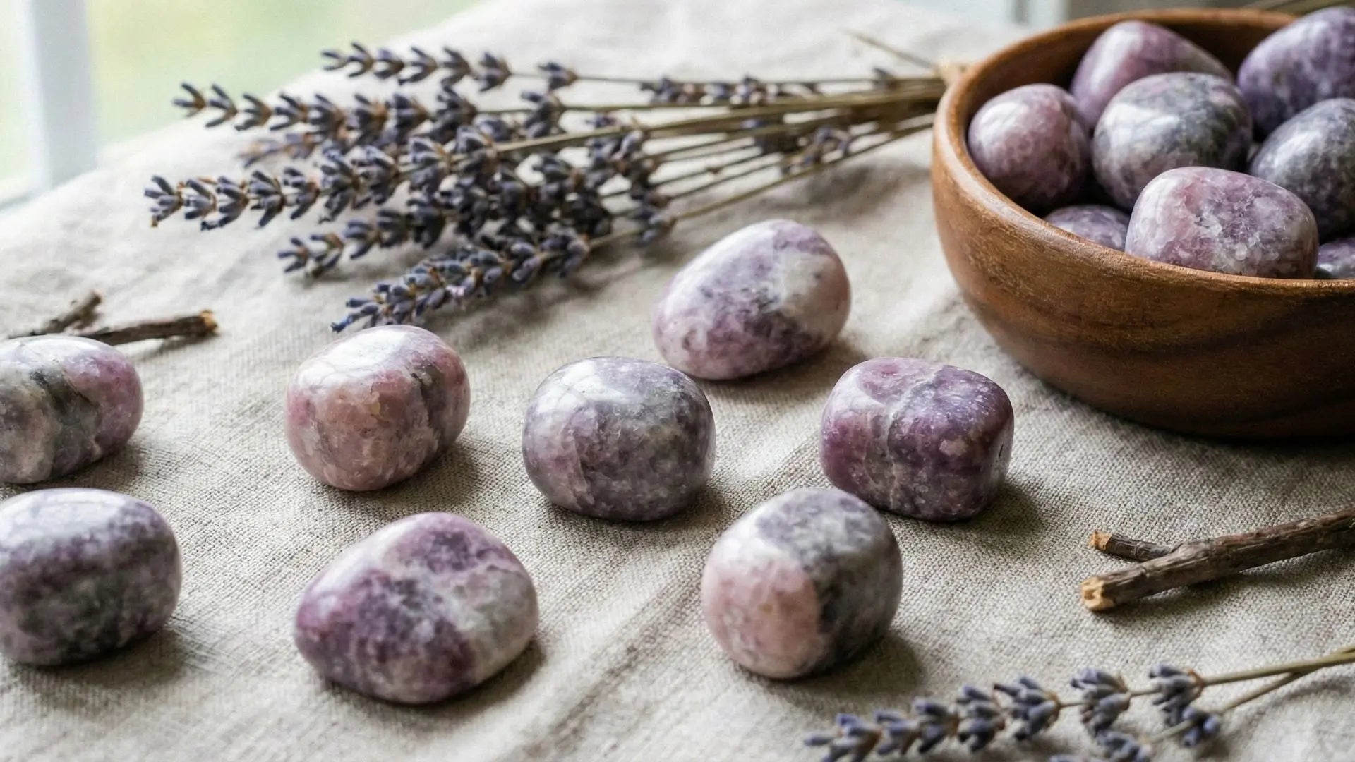 bienfaits de la lépidolite pour apaiser le stress et favoriser le lâcher-prise émotionnel Image