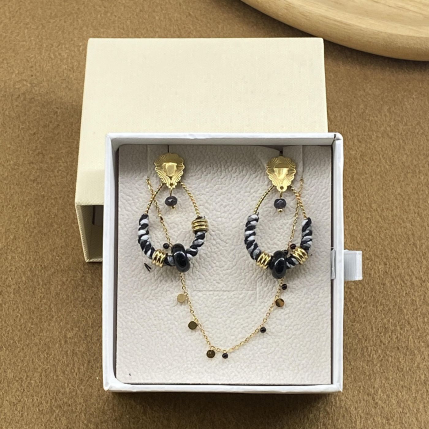 Ensemble Boucles d’Oreilles et Collier en Acier Inoxydable – Coffret Cadeau Élégant - Cap-Nature