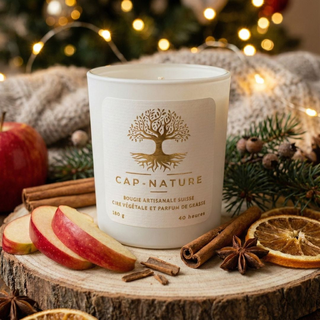 Bougie Artisanale Pomme Cannelle – Parfum Enchanteur et Ambiance Chaleureuse