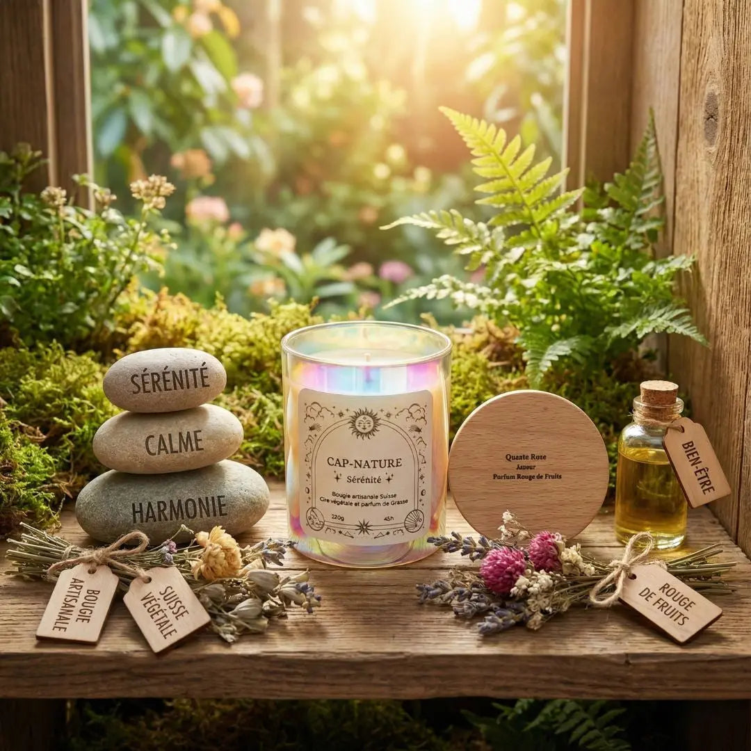 Bougie Parfumée FLOWERBALL - Parfum Fleur De Coton, Cire De Colza, Faite Main à Lyon (7,5 Cm, 210 G)