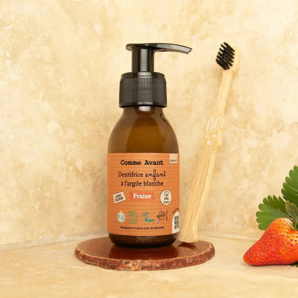 Dentifrice enfant en pâte à la fraise - Version 2  - Comme Avant - Cap-Nature