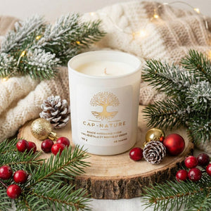 Candela natalizia in cera di soia – Profumo incantevole