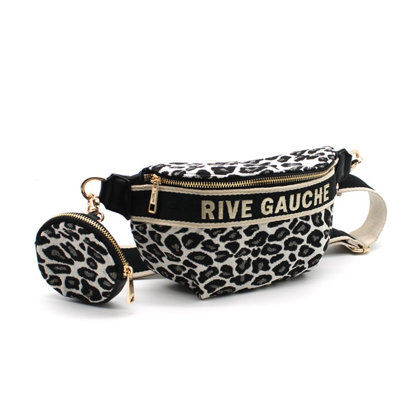 Marsupio con motivo leopardato "Rive Gauche" - Eleganza audace