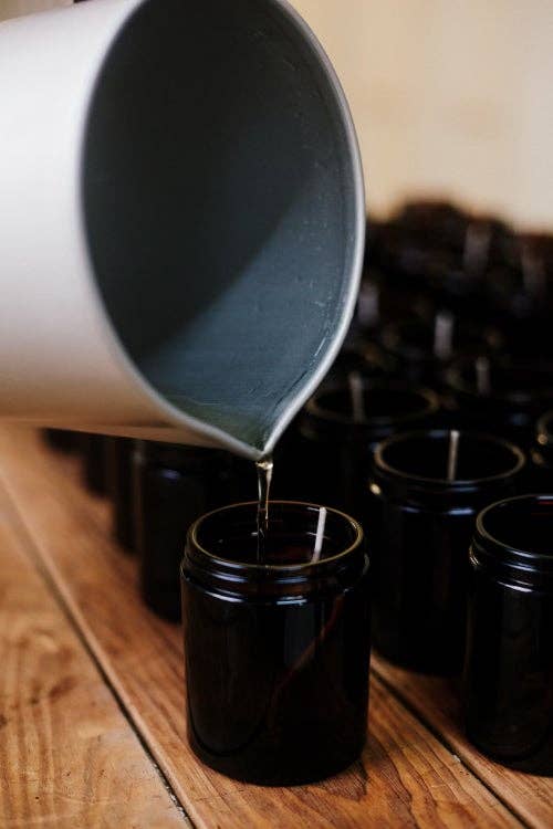 Bocaux en verre ambré