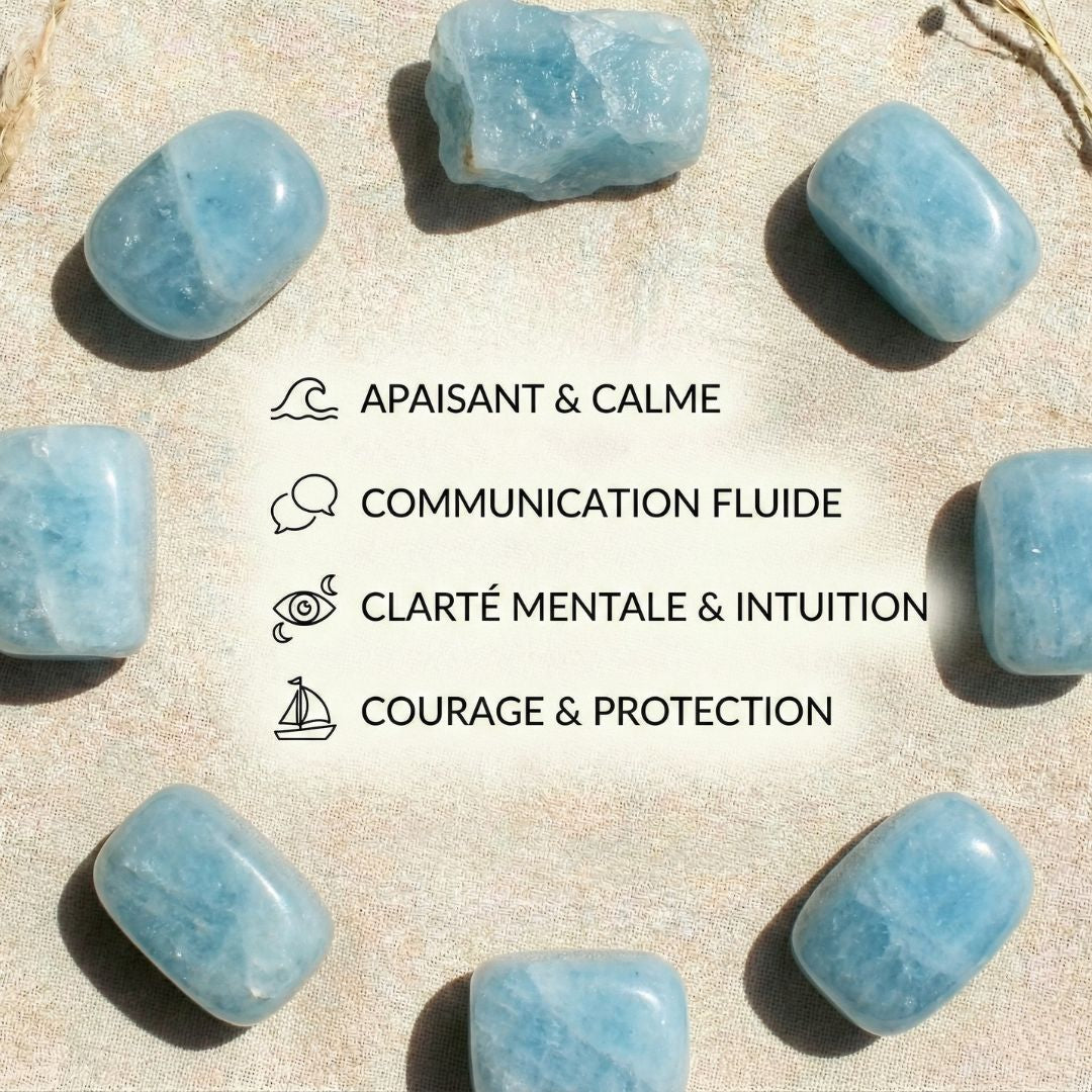 Aquamarin-Kerze und Harmonie-Parfüm