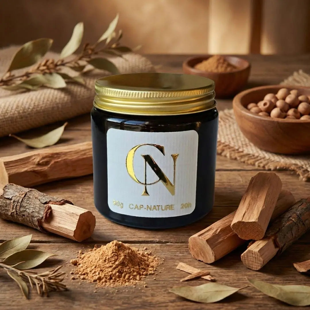 Bougie apothicaire Bois de Santal – Ancrage, chaleur & élégance intemporelle