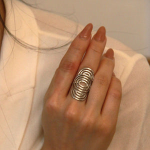 Bague en Acier Inoxydable Couleur Argent - Cap-Nature