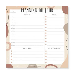 Bloc-notes Planning de la Journée - Nude - Cap-Nature