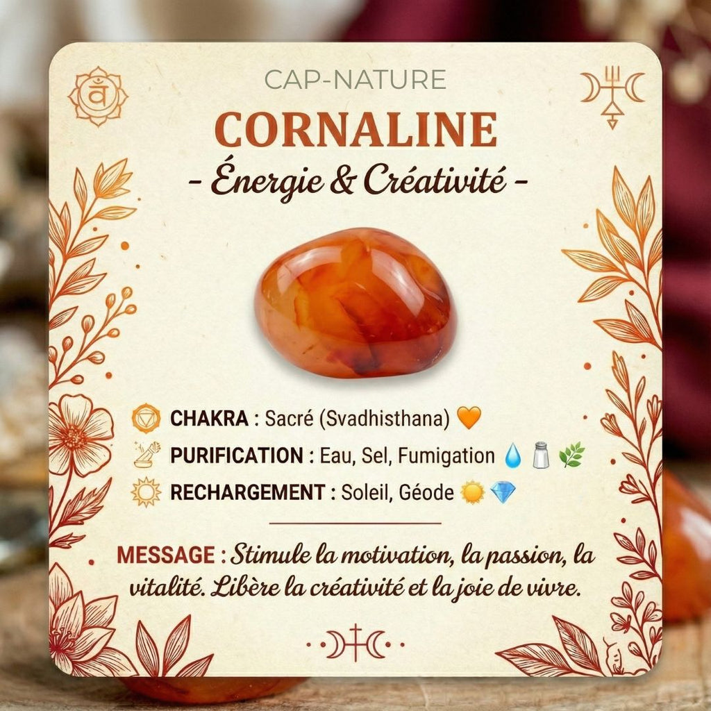 Pierre roulée Cornaline