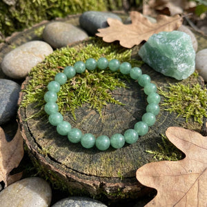 Grünes Aventurin-Rundperlenarmband