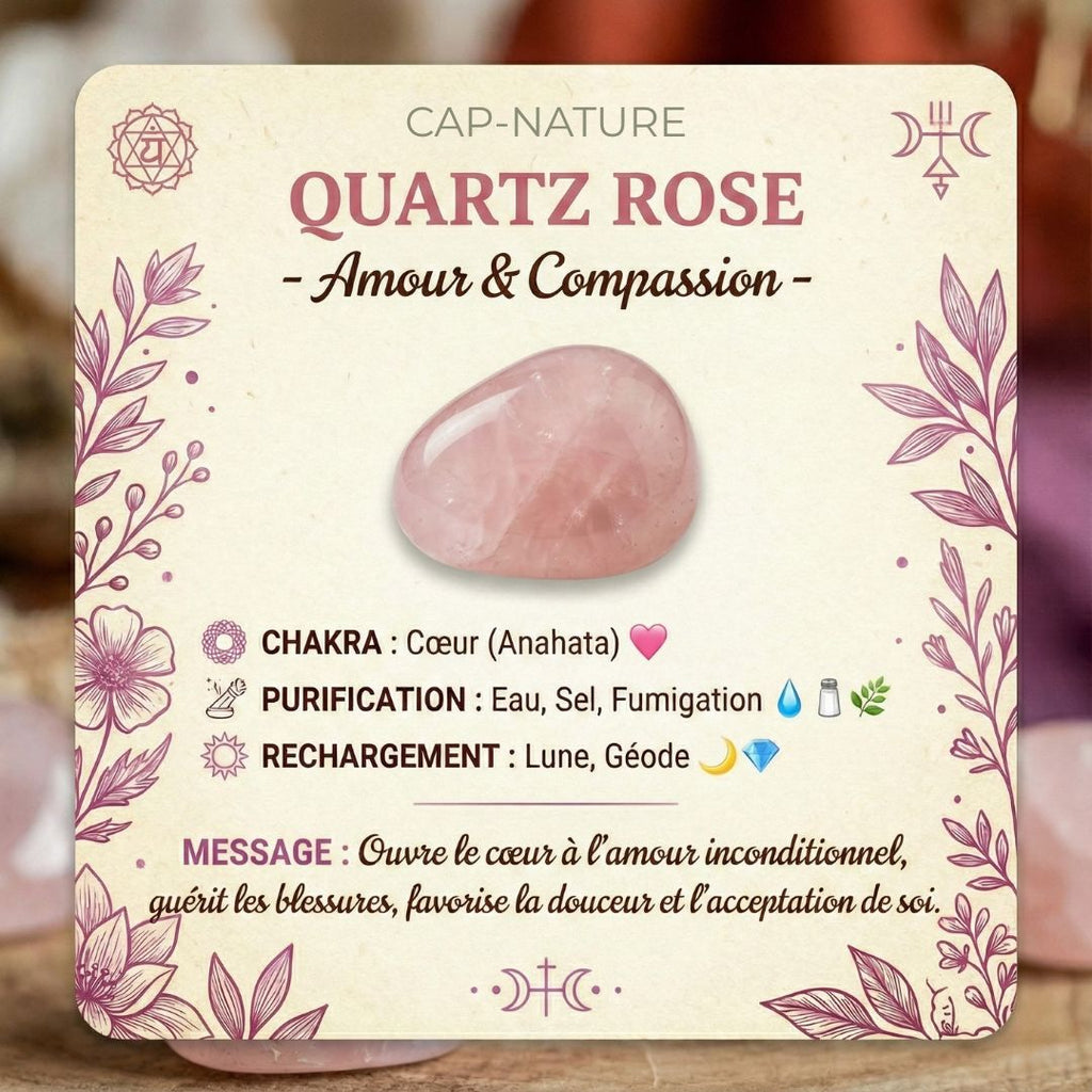 Trommelstein aus Rosenquarz