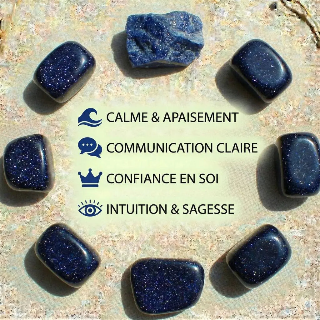 Bracelet en Perle Ronde en Aventurine bleue Cap-Nature