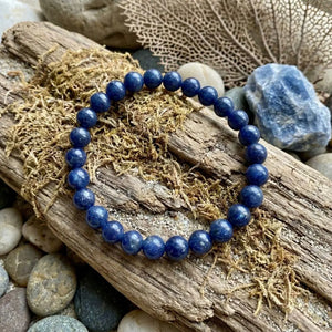 Bracelet en Perle Ronde en Aventurine bleue Cap-Nature