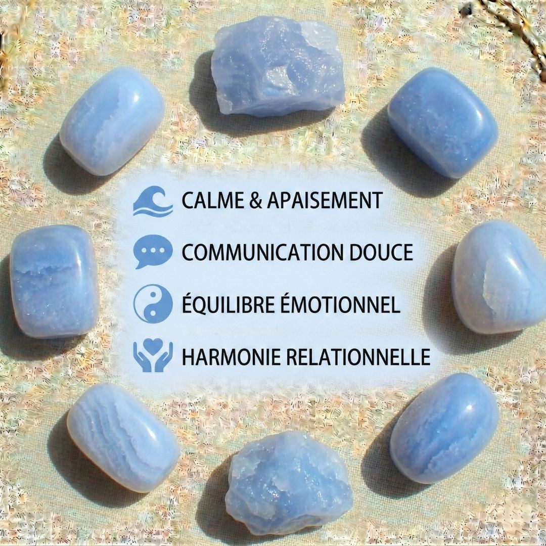 Armband mit runden Perlen aus blauem Mondstein