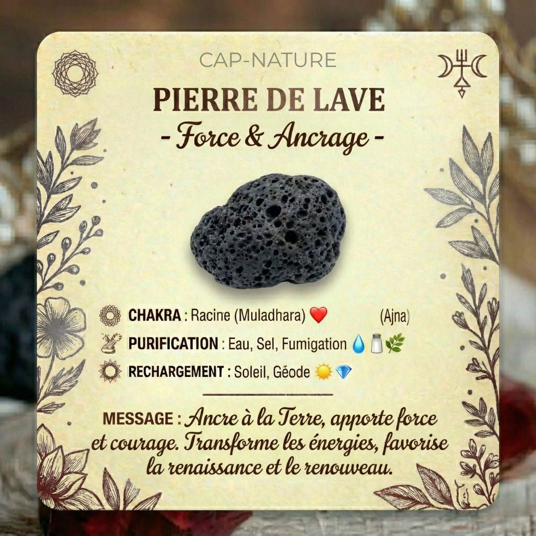 Rundes Perlenarmband aus Lavastein