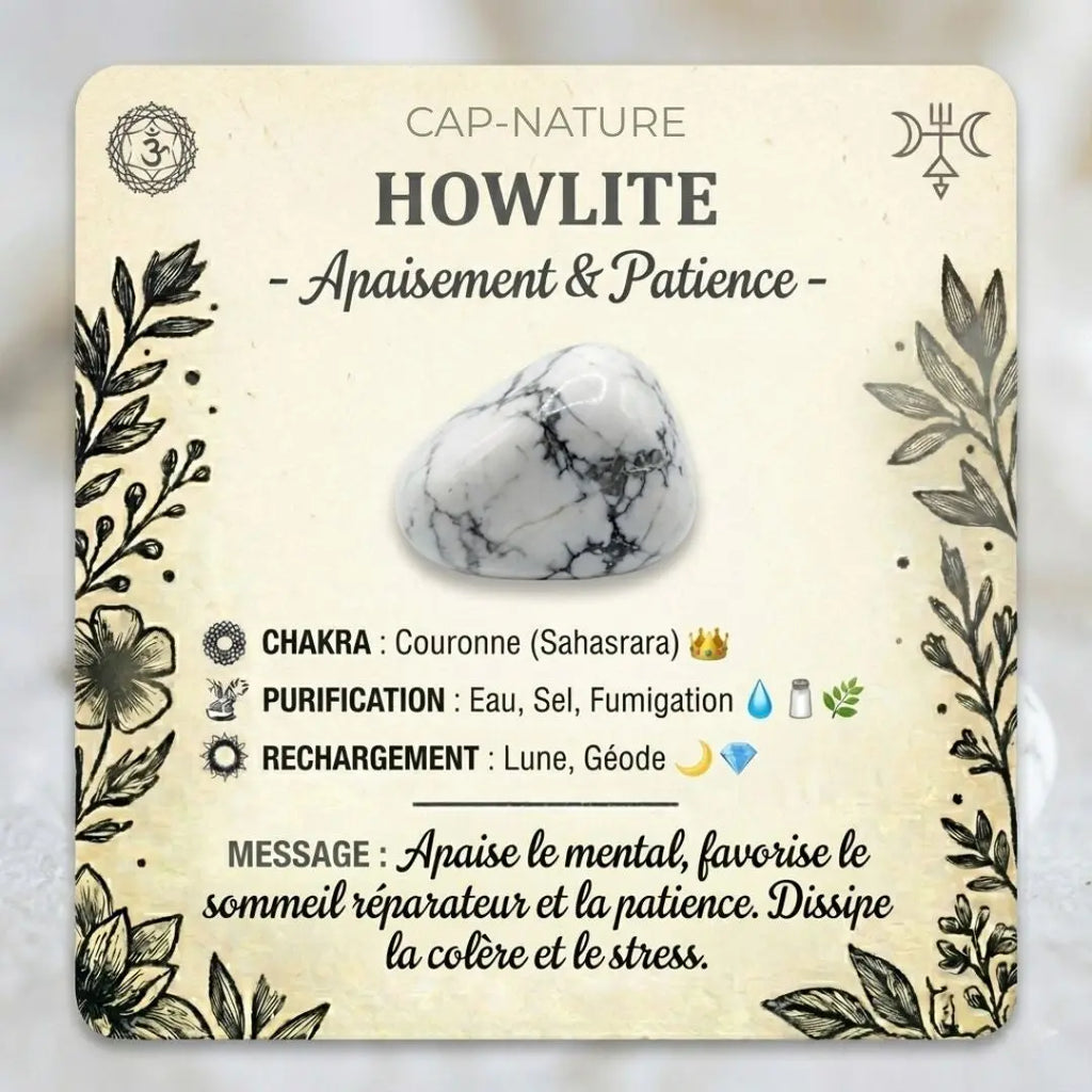 Pierre roulée en Howlite Cap-Nature