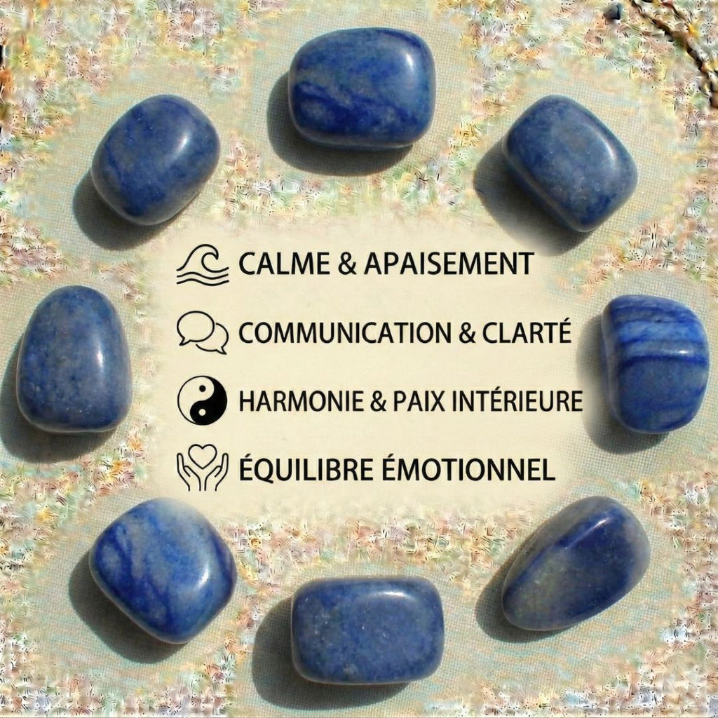 Pietra burattata al quarzo blu