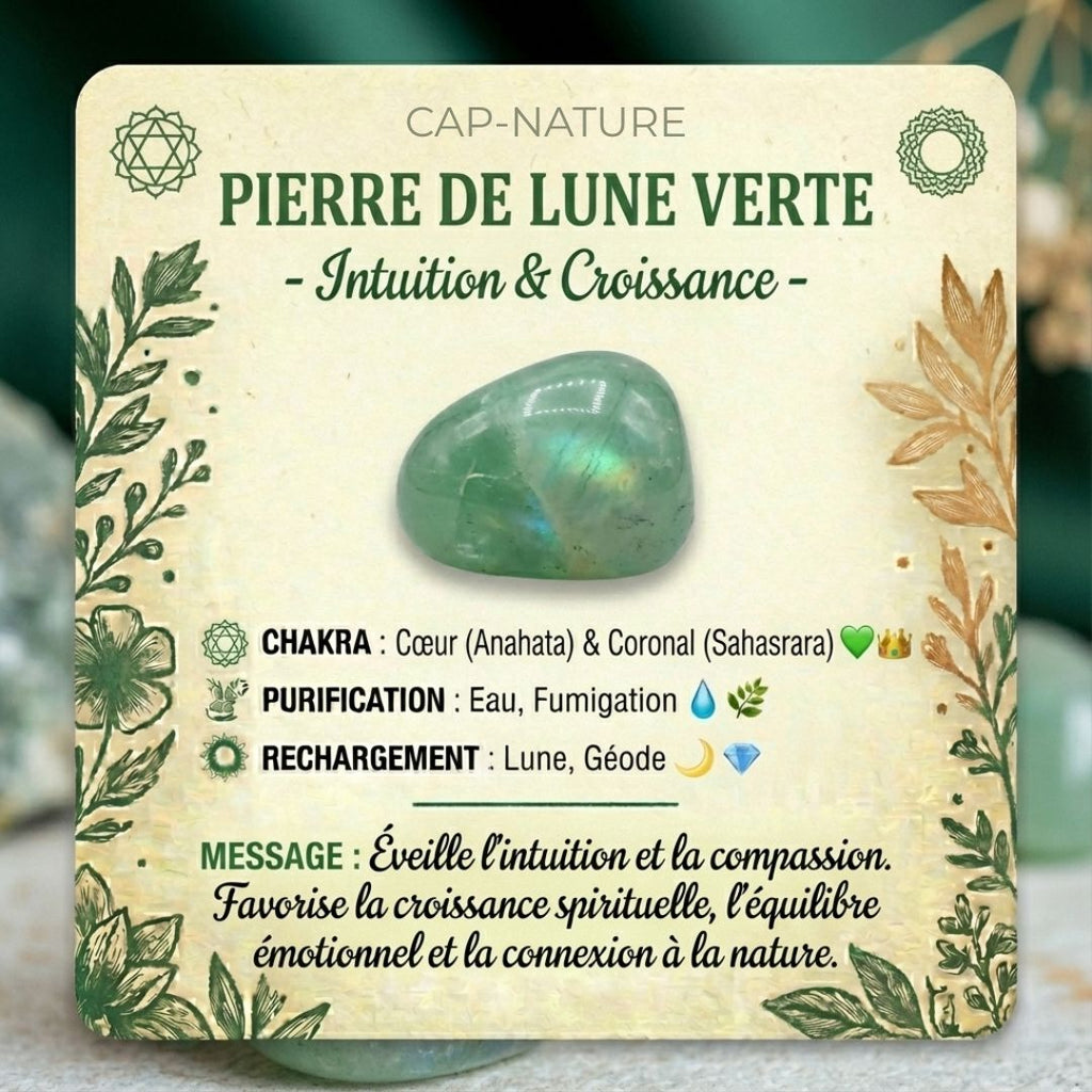 Pierre roulée Pierre de Lune Verte