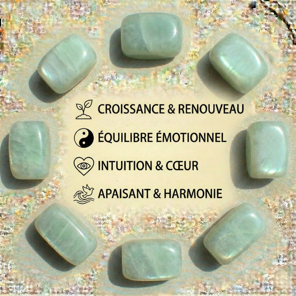 Pierre roulée Pierre de Lune Verte