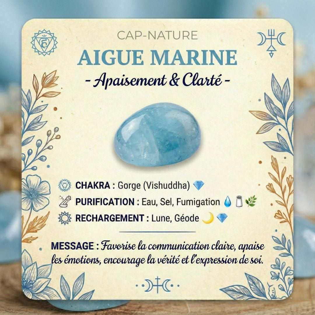 Rundes Perlenarmband in Aquamarin