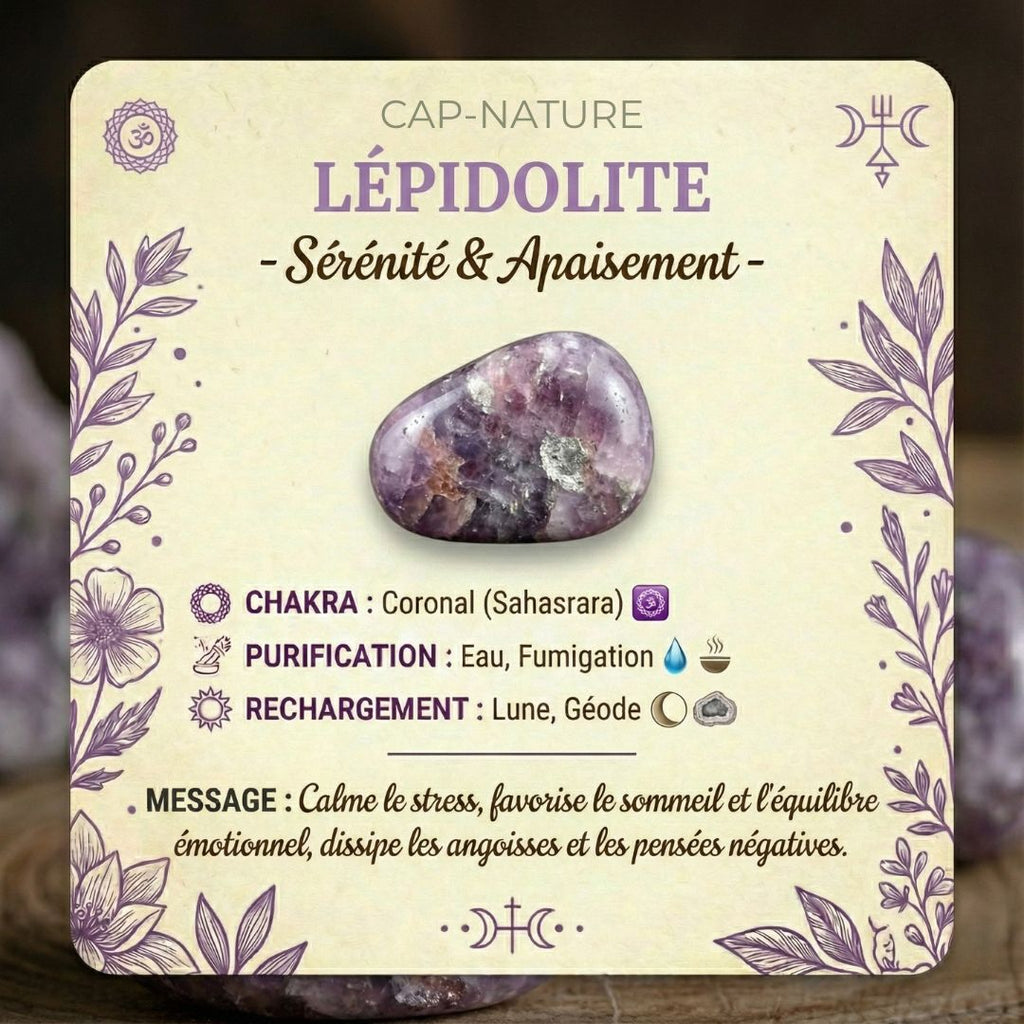 Lepidolith-Trommelstein