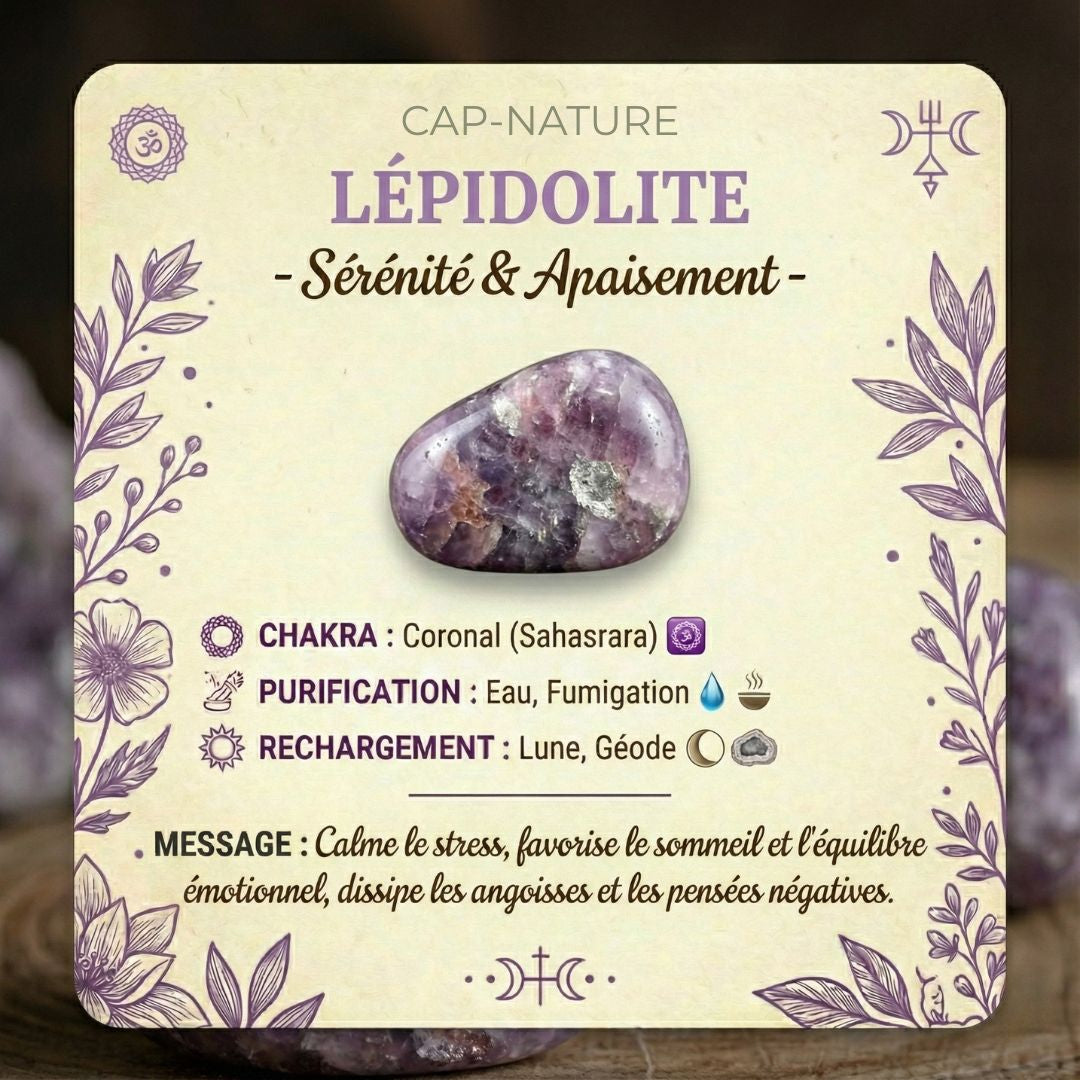 Lepidolith-Trommelstein