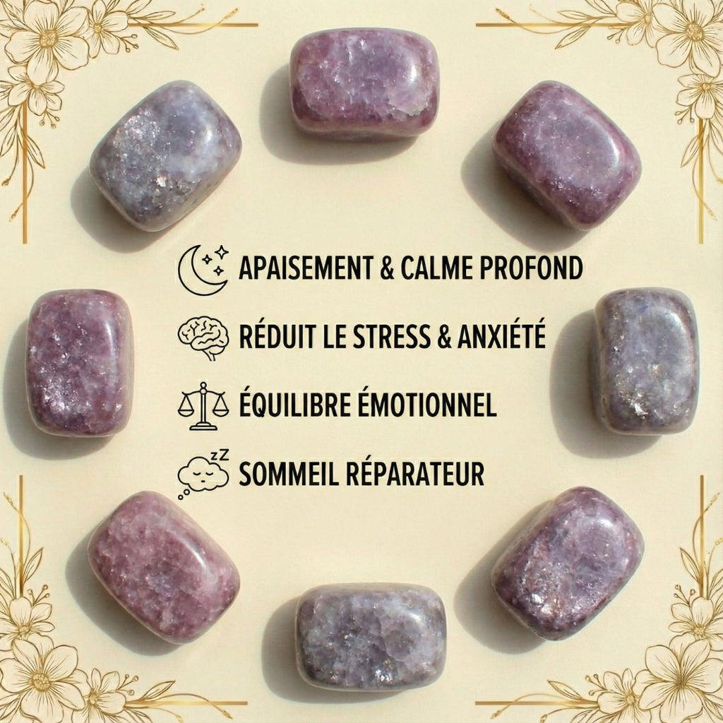 Lepidolith-Trommelstein