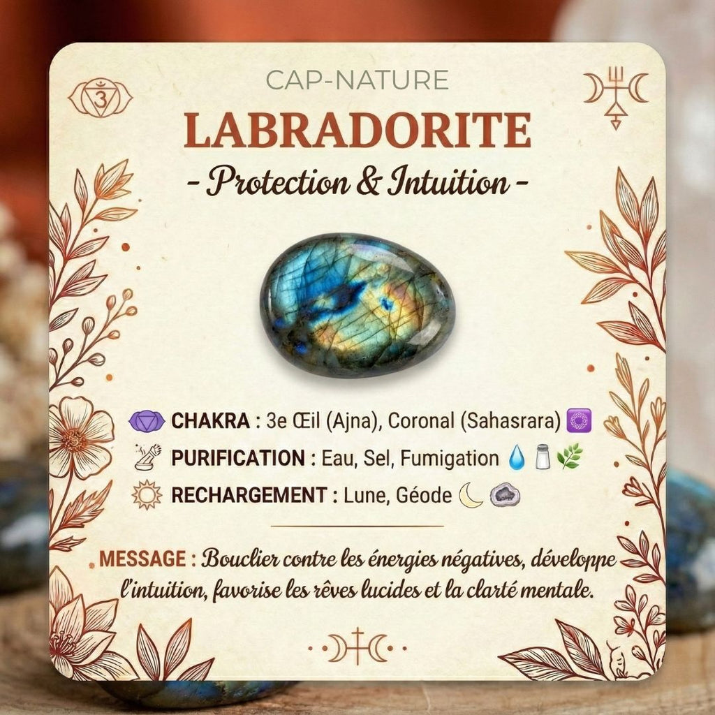 Labradorit-Trommelstein