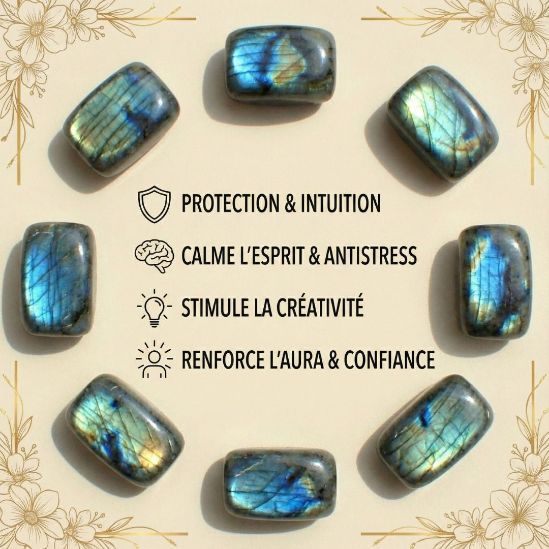 Labradorit-Trommelstein