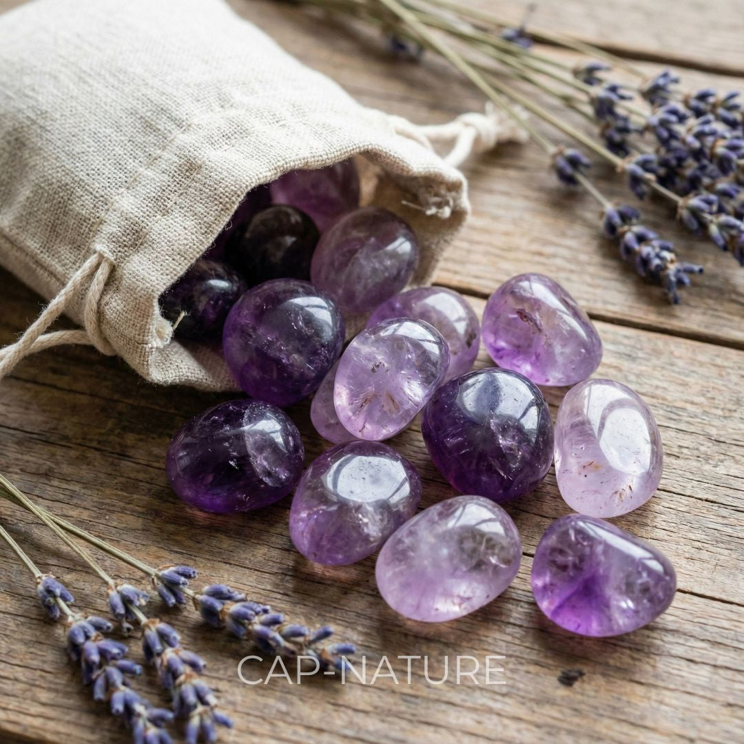 Amethyst-Trommelstein