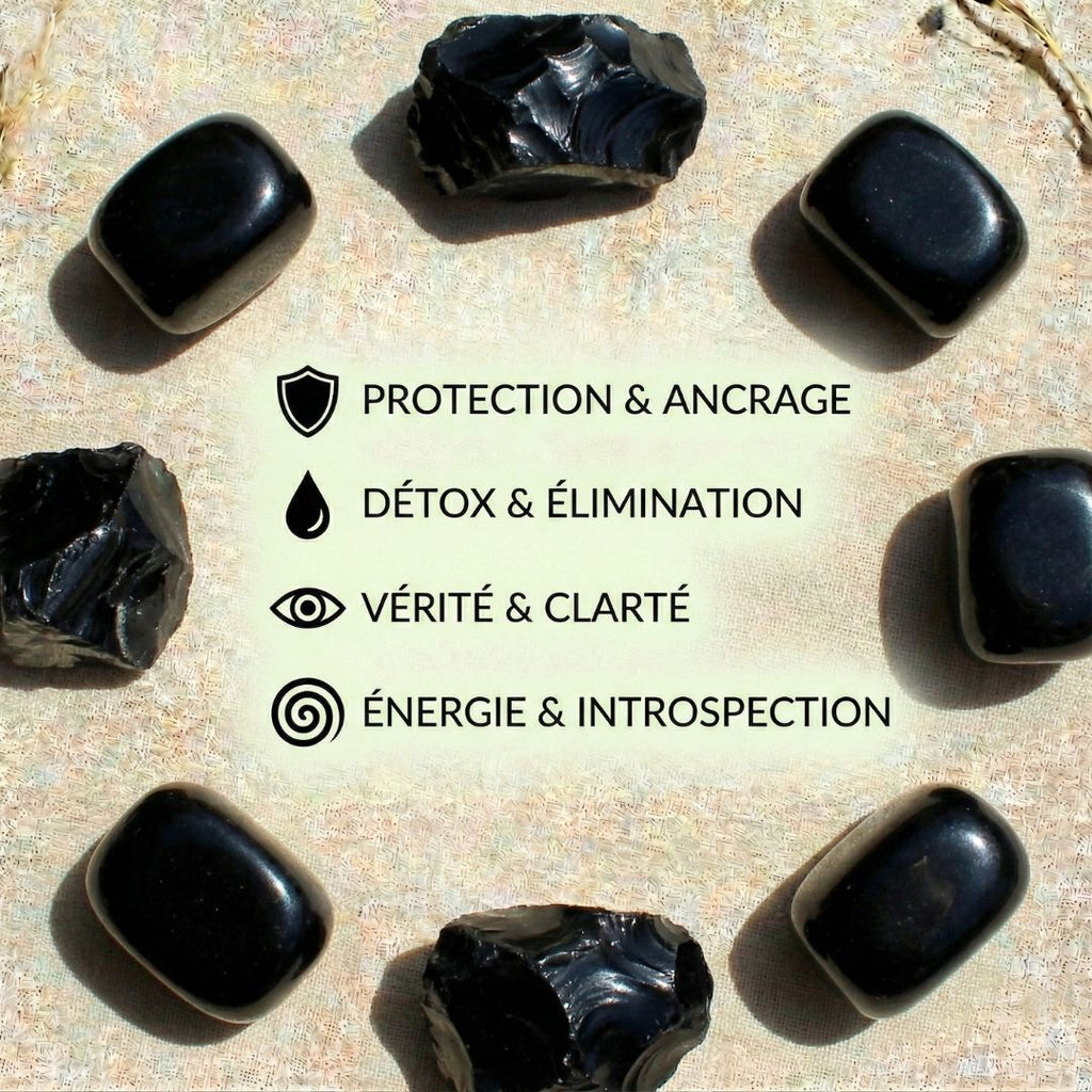 Pierre roulée Obsidienne noire - Cap-Nature
