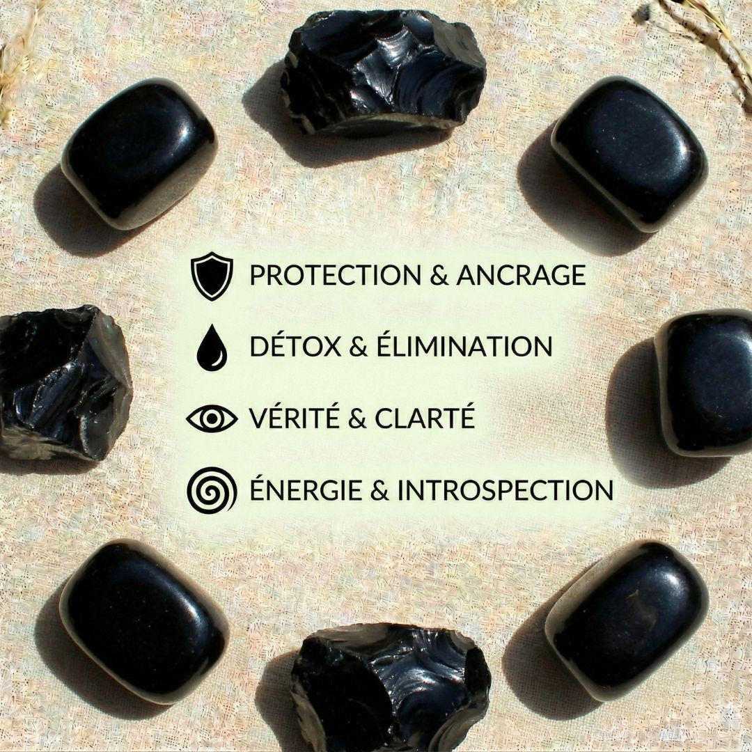 Pierre roulée Obsidienne noire - Cap-Nature