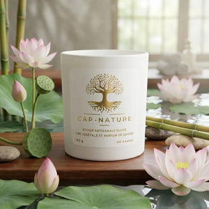 Bougie parfumée Fleur de Lotus – Pureté florale & sérénité intérieure Cap-Nature
