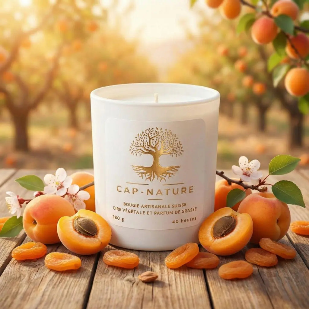 Bougie parfumée Nectar d’Abricot – Douceur solaire & gourmandise lumineuse Cap-Nature