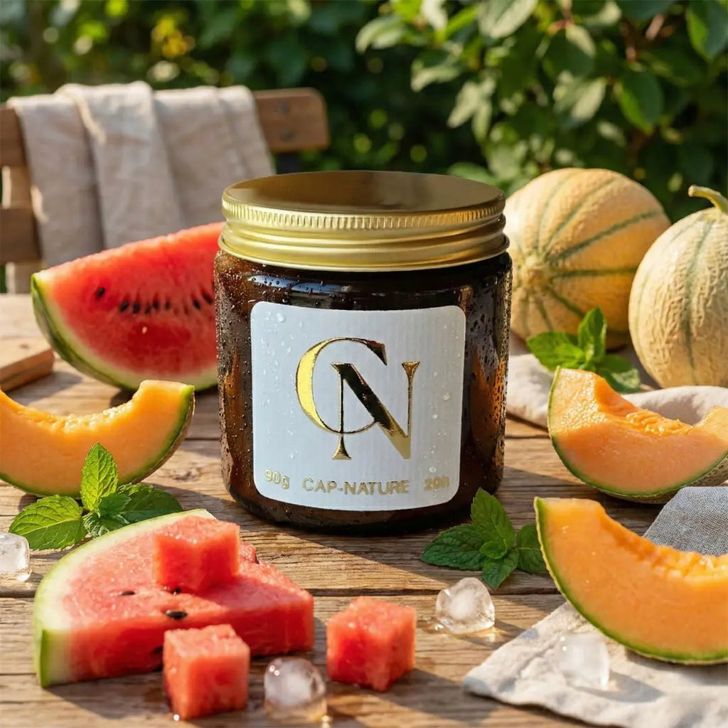 Bougie apothicaire Pastèque & Melon – Fraîcheur estivale & légèreté gourmande